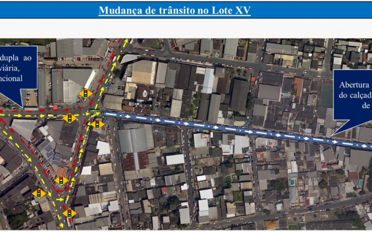 A reabertura do trecho do antigo calçadão ocasionou a mudança no trânsito