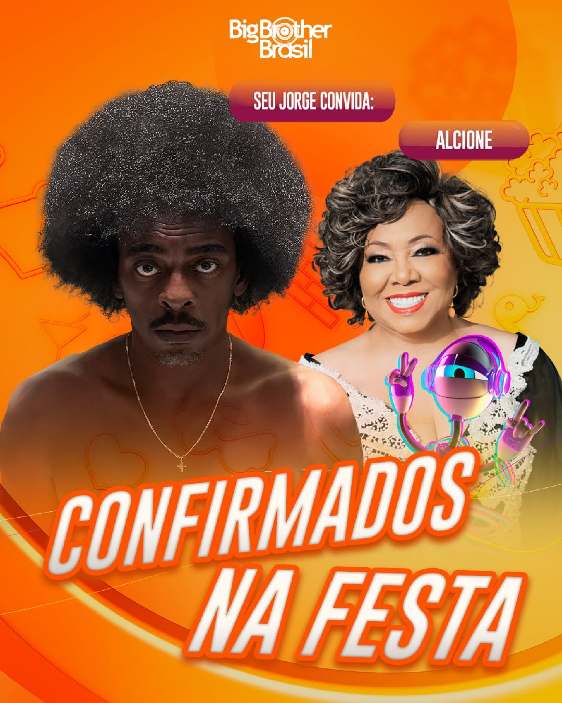 Seu Jorge e Alcione cantam na festa do 'BBB 25' na festa de sexta-feira  - Reprodução/Instagram 
