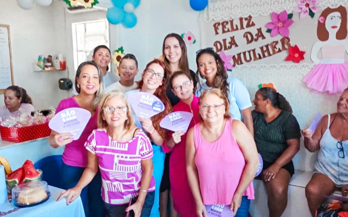 Ação para celebrar o Dia Internacional da Mulher