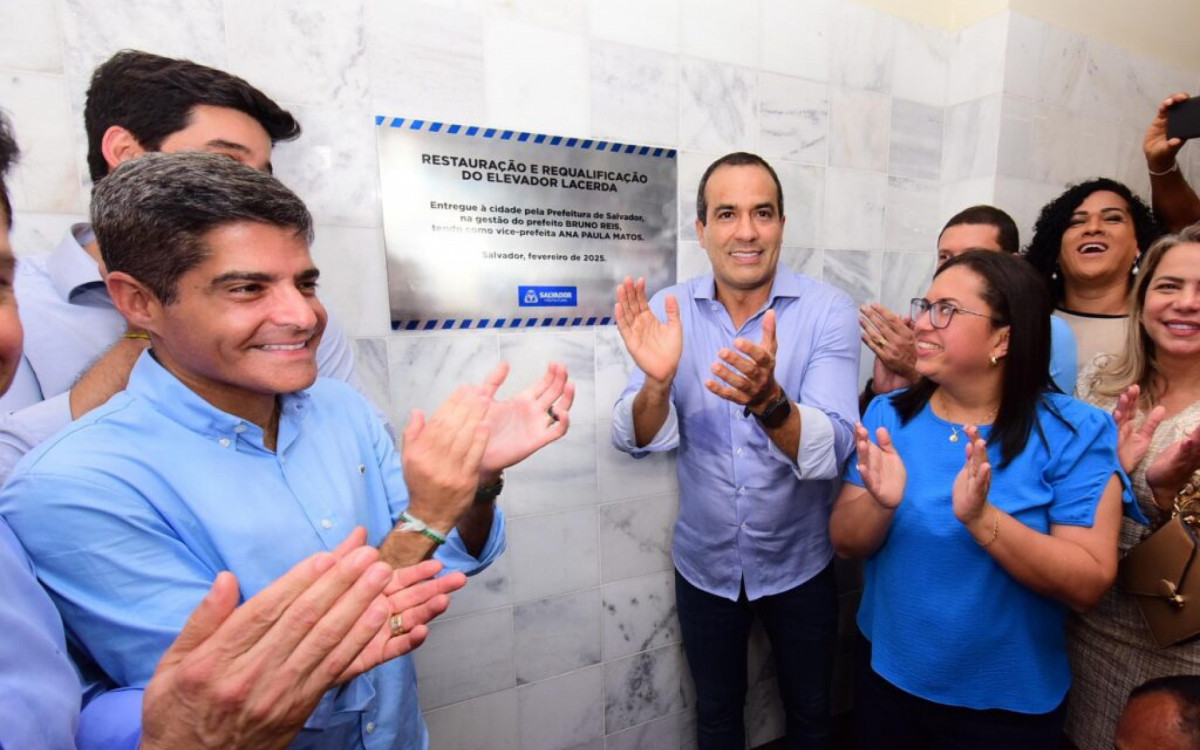 Após restauração, o Elevador Lacerda foi reinaugurado em 25 de fevereiro