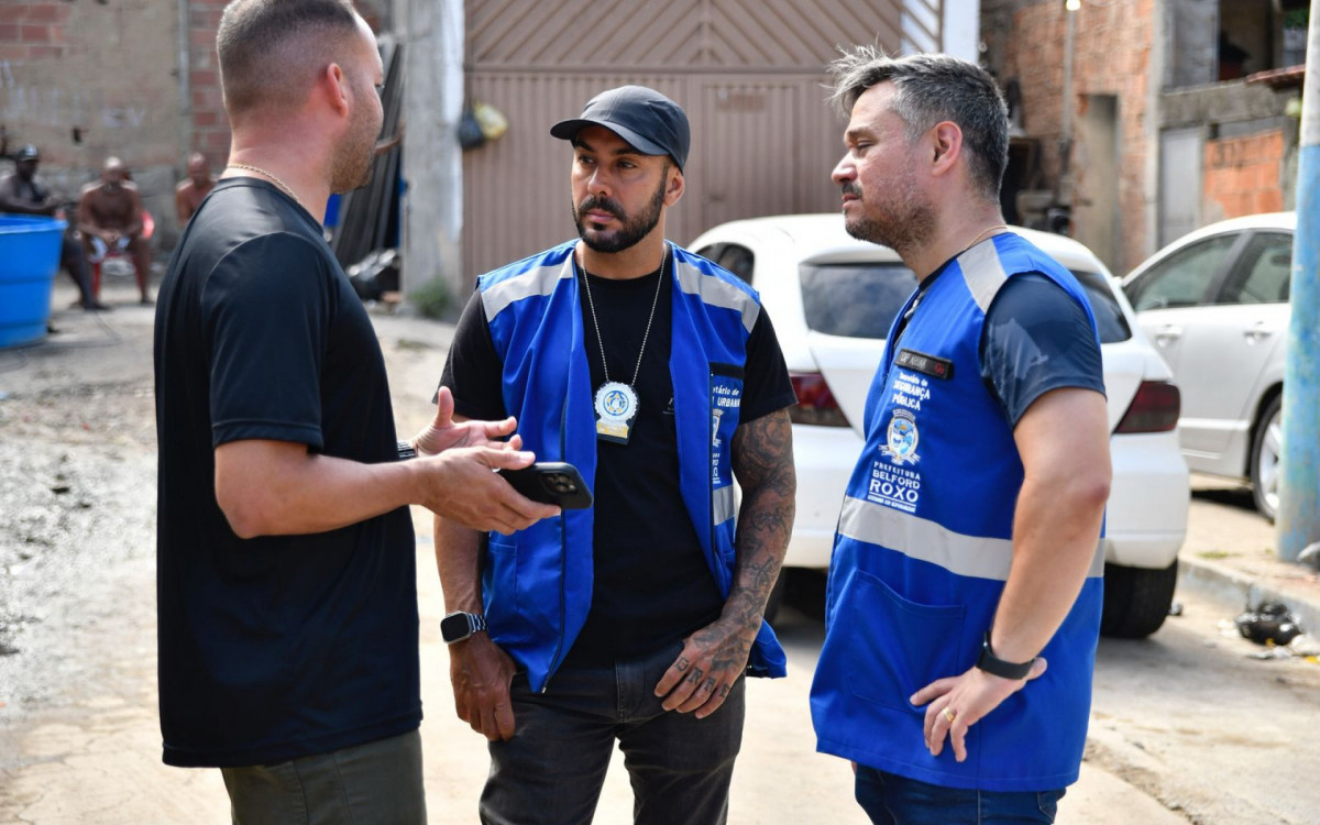 Secretários Luiz Leonardo Brito, Cristiano Gaspar e Aruak Oliveira na operação