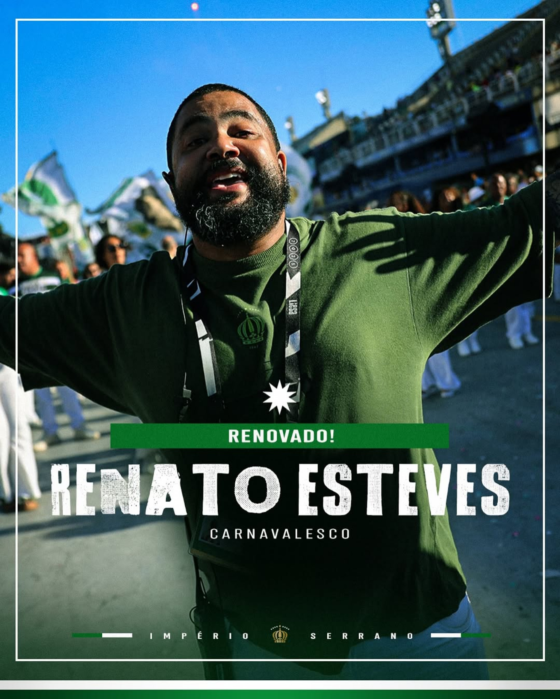 Império Serrano renova com o carnavalesco Renato Esteves - Reprodução / Instagram