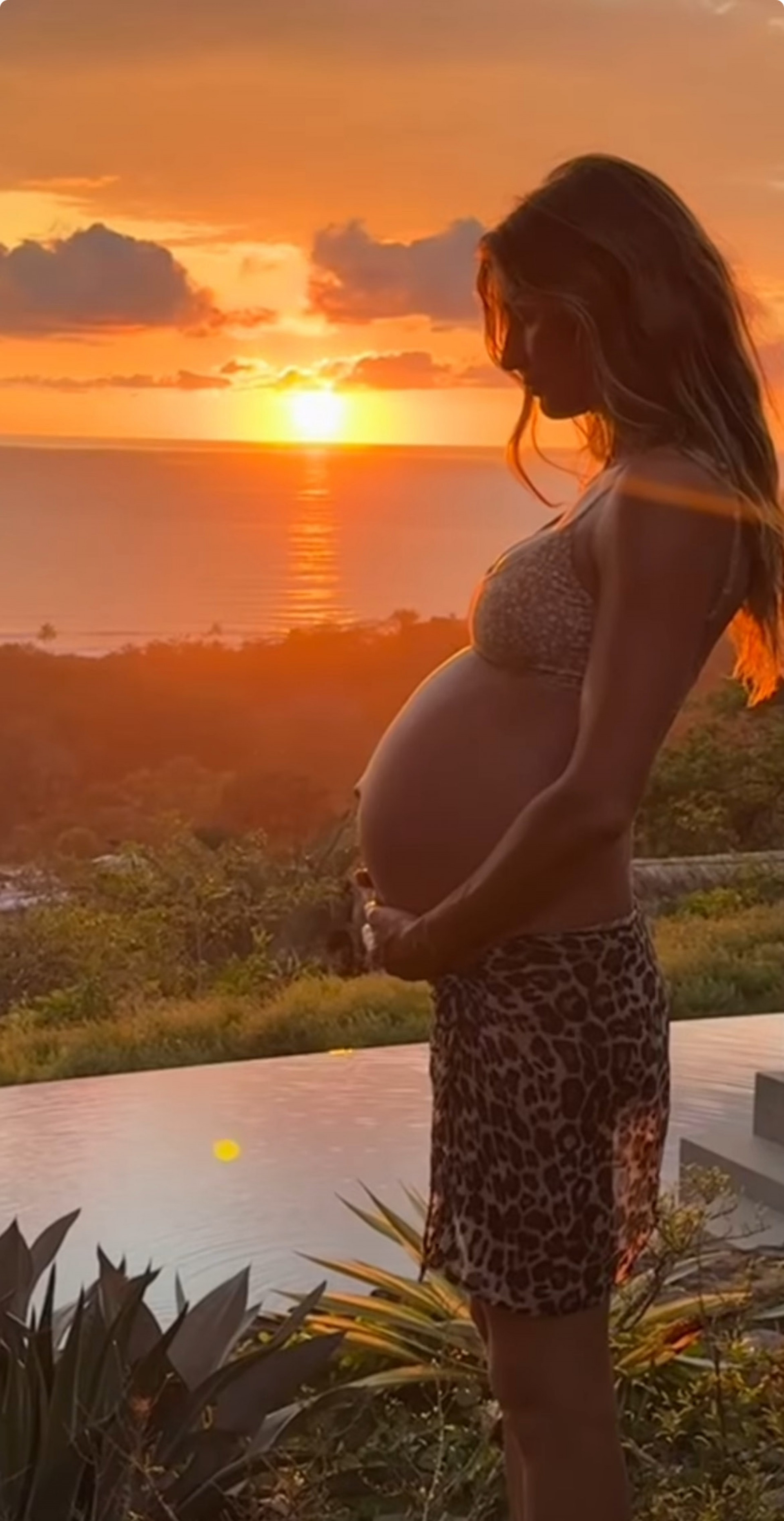 Gisele Bündchen durante a gestação do terceiro filho  - Reprodução/Instagram 