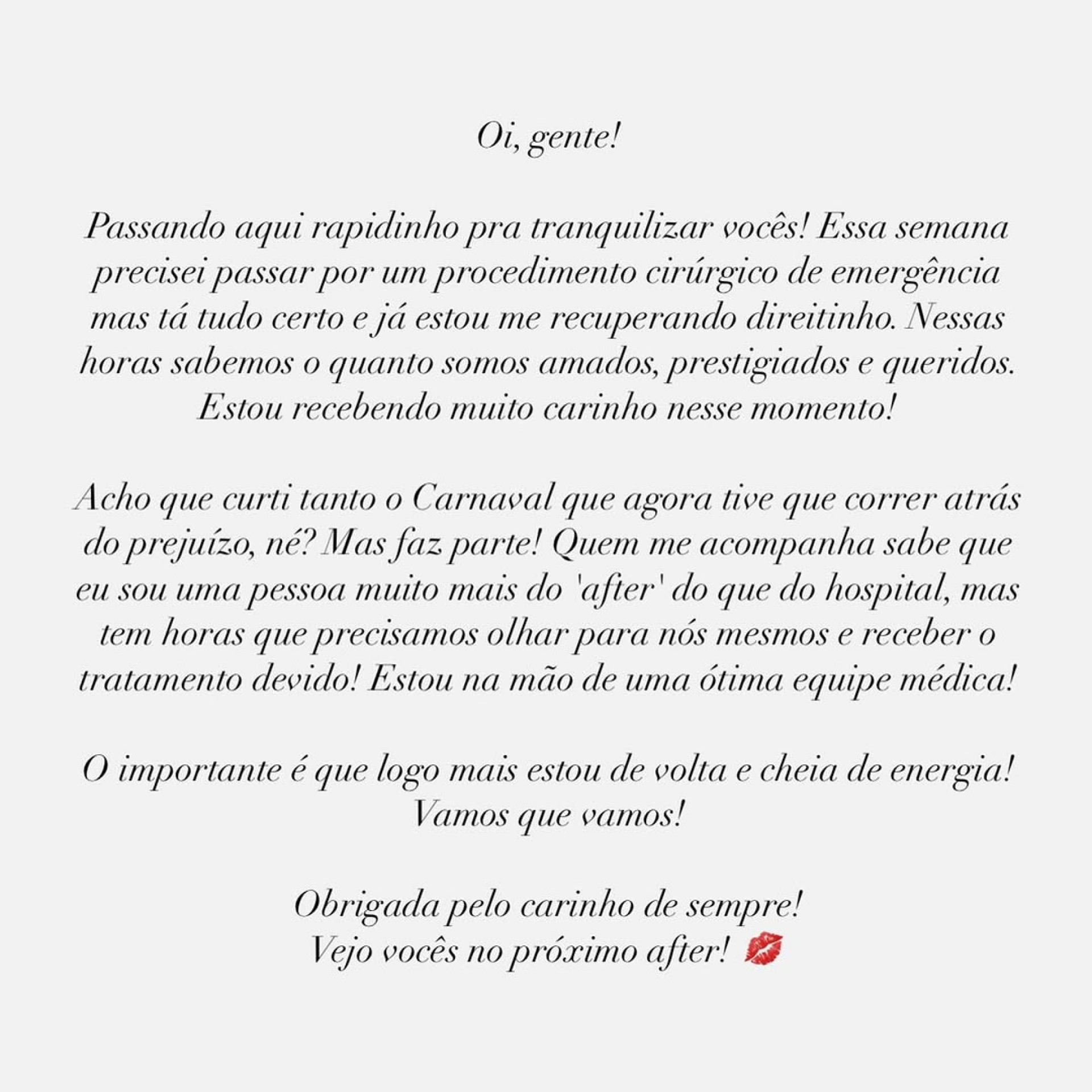 Luciana Gimenez agradeceu mensagens de carinho dos fãs - Reprodução/Instagram