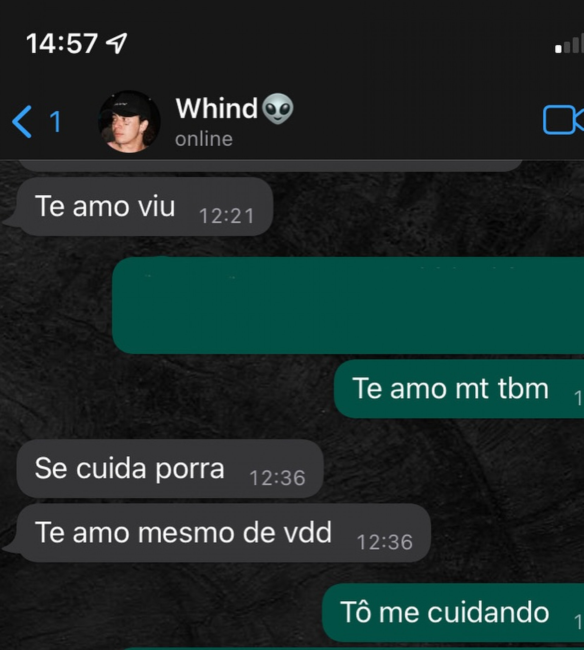 Print da interação entre Whindersson e Hagda - Reprodução/Instagram
