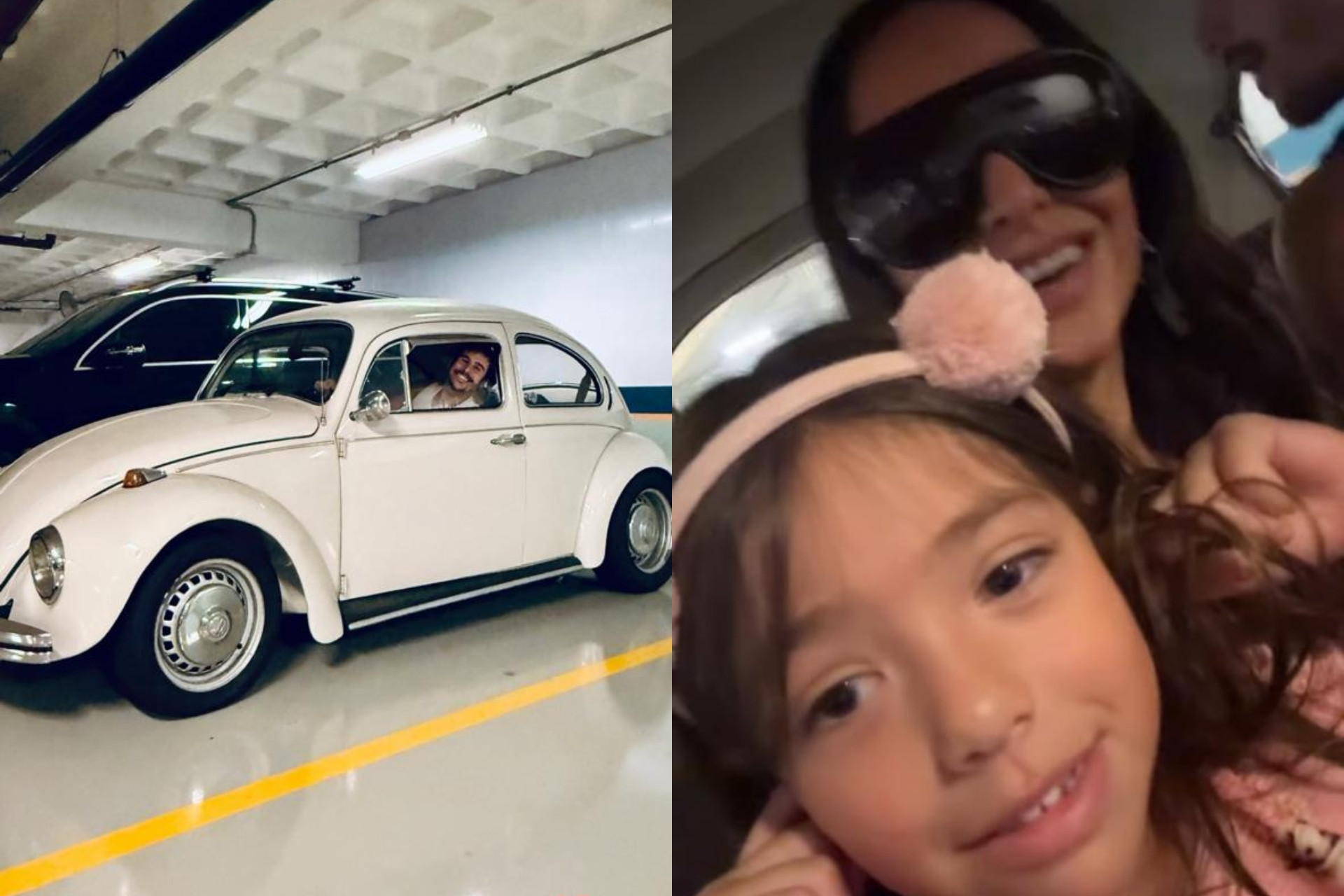 Sabrina Sato e Nicolas Prattes curtem passeio de fusca em família
 - Reprodução / Instagram 