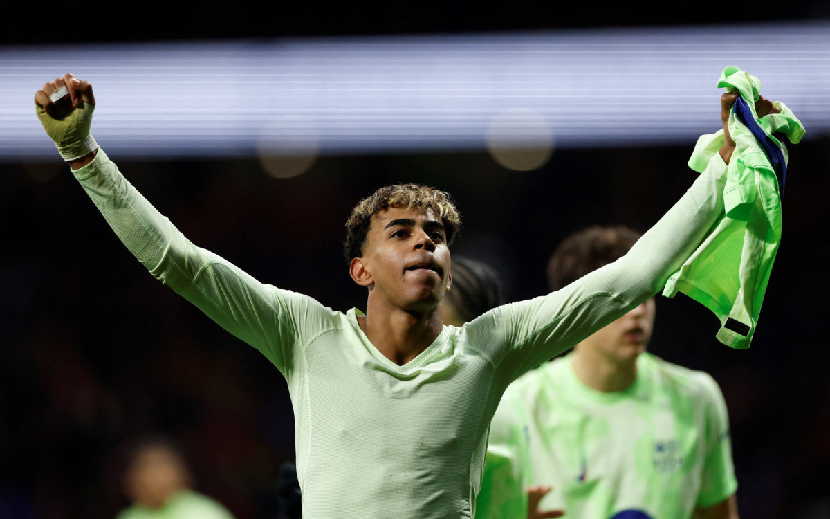 Lamine Yamal marcou na vitória do Barcelona