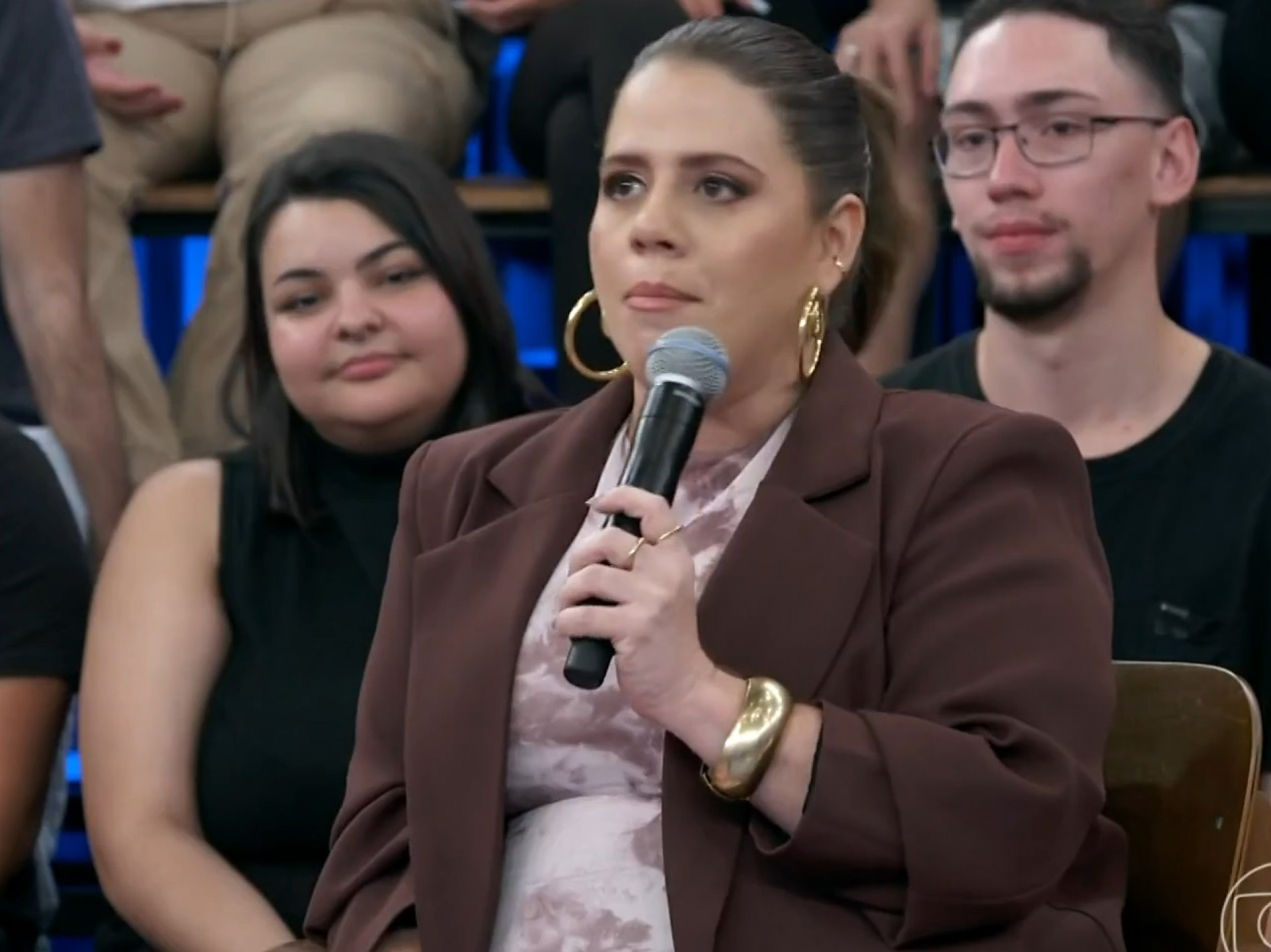 Tati Machado durante o 'Altas Horas' - Reprodução de vídeo / TV Globo