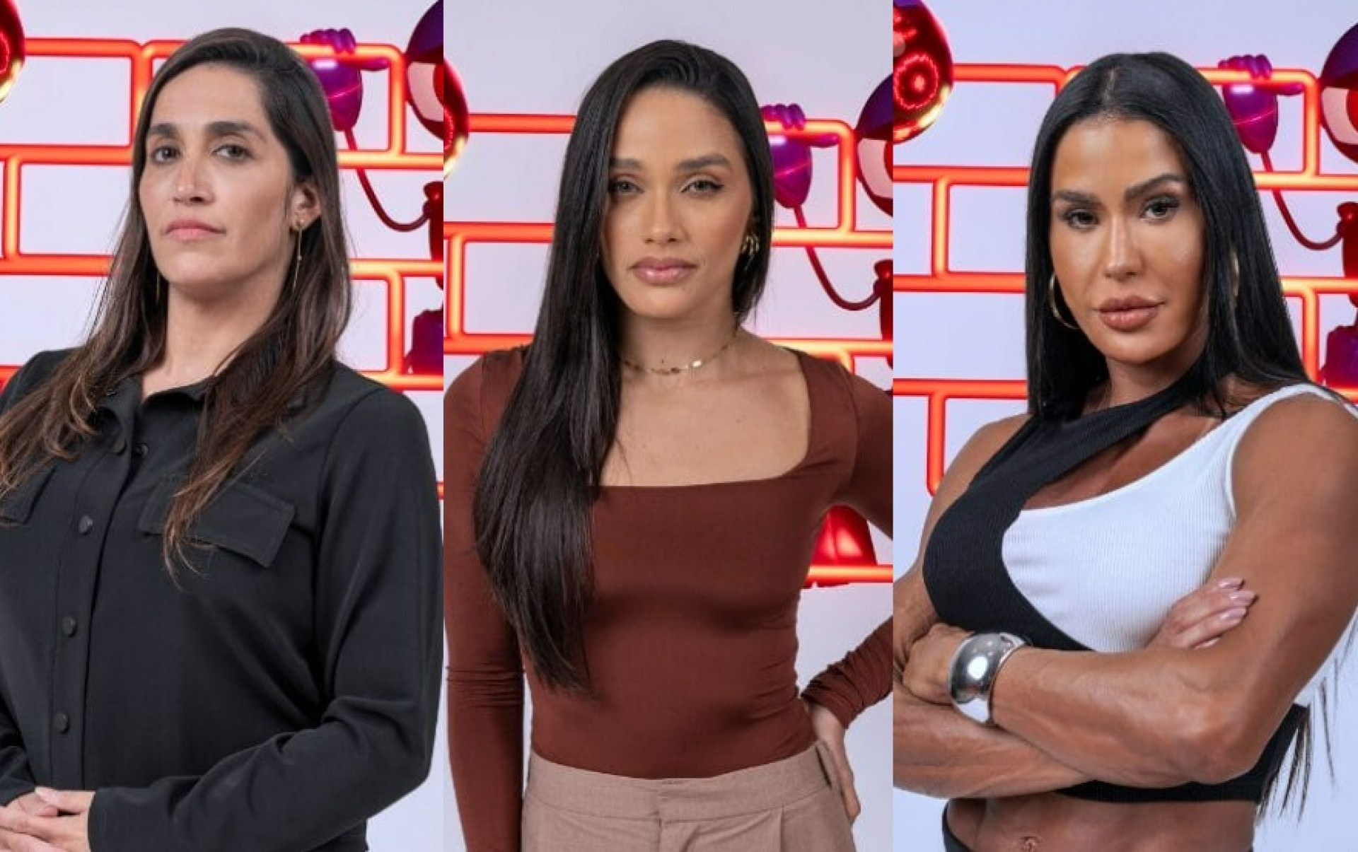 Daniele Hypolito, Eva e Gracyanne Barbosa estão no paredão - Fábio Rocha / TV Globo