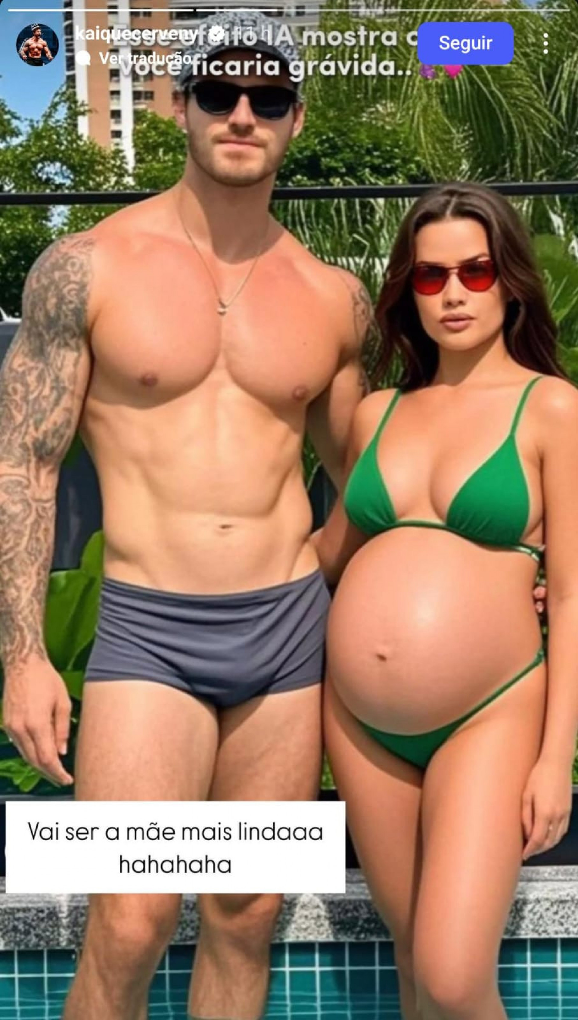 Kaique Cerveny publica montagem de Juliette grávida - Reprodução / Instagram