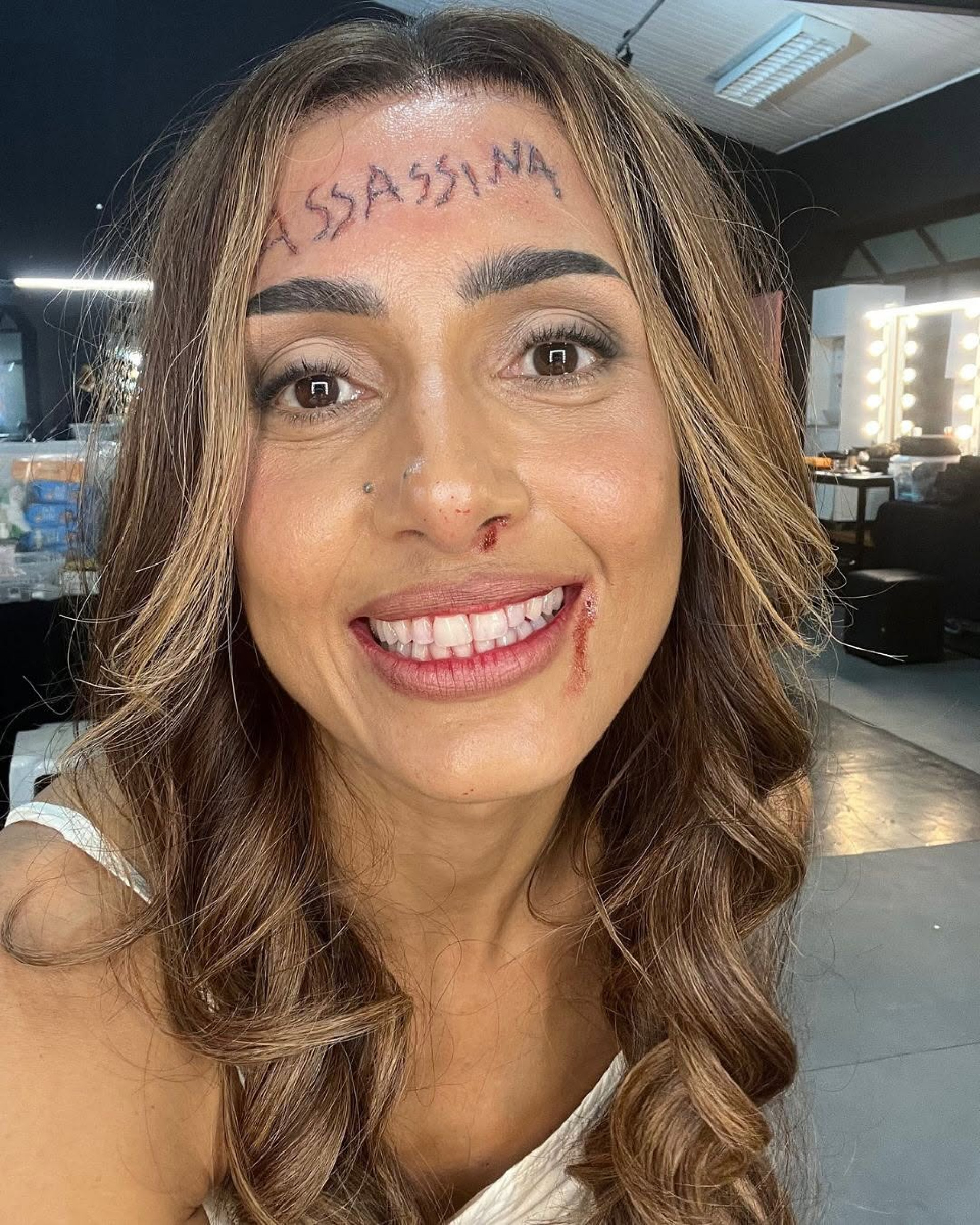 Camila Pitanga nos bastidores de trama da Max  - Reprodução/Instagram 