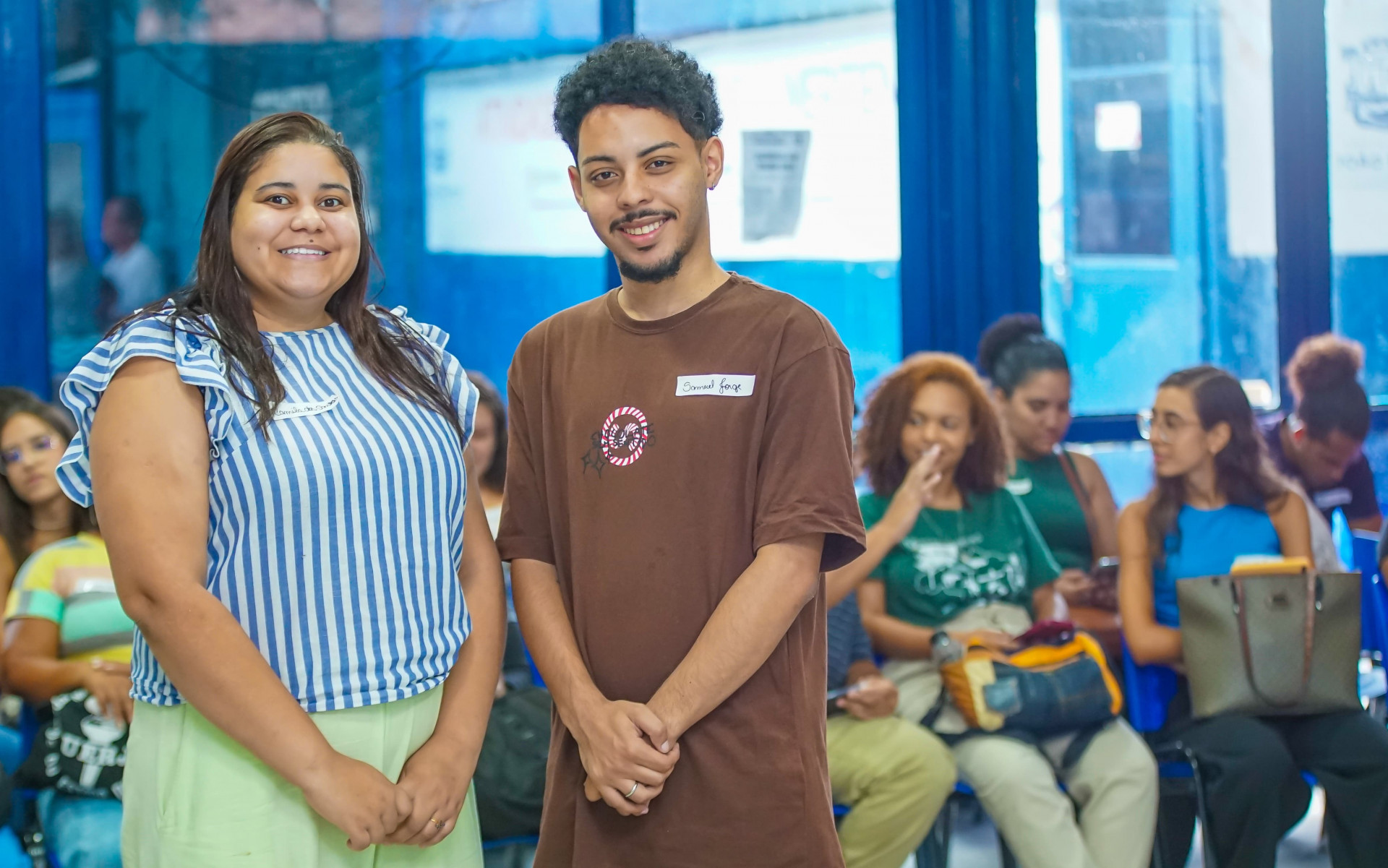 Os candidatos Camila e Samuel demonstraram entusiasmo em participar do projeto pioneiro na Baixada - Gilberto Rocha