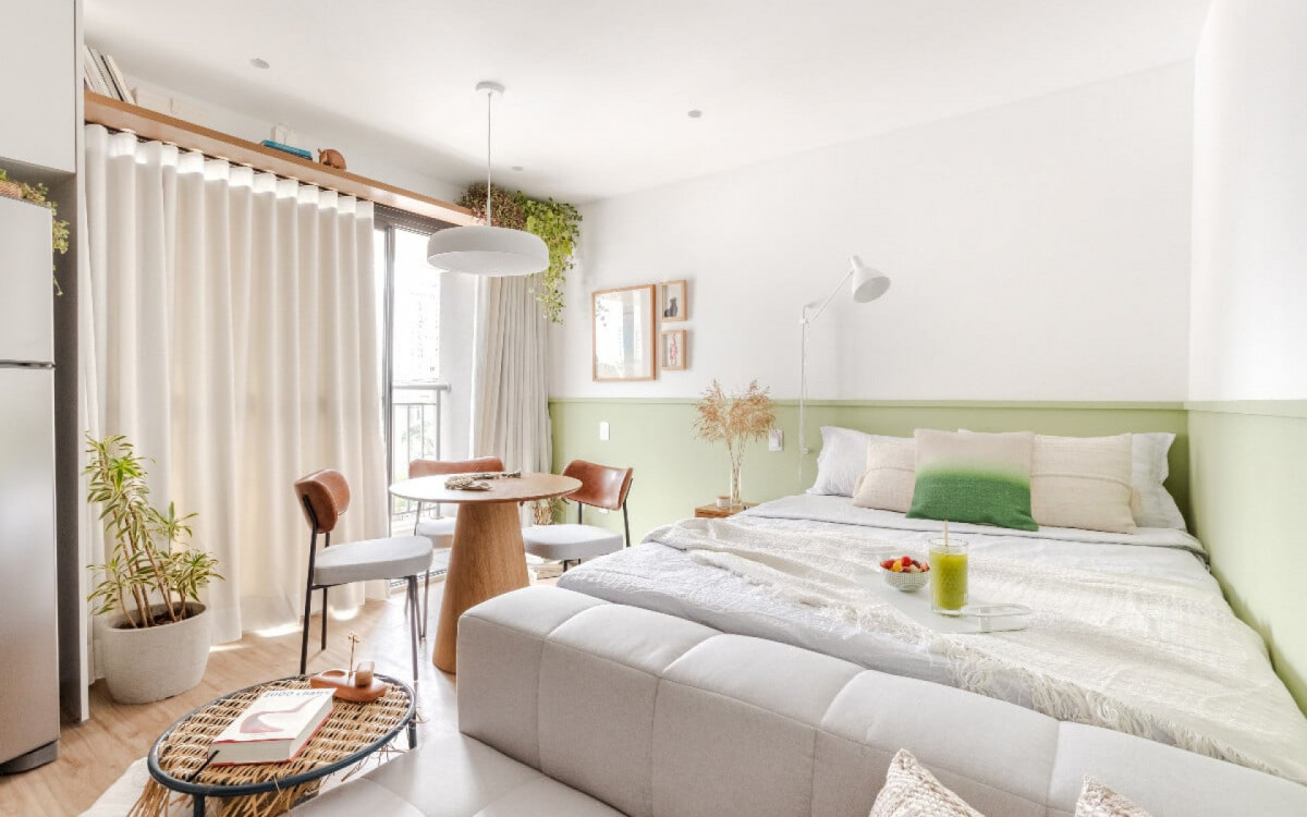 A decora&ccedil;&atilde;o aesthetic &eacute; visualmente agrad&aacute;vel e clean (Projeto: Rawi Arquitetura + Design | Imagem: Divulga&ccedil;&atilde;o)