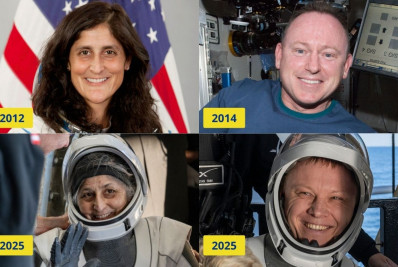 Fotos: veja antes e depois dos astronautas que ficaram presos no espaço por nove meses