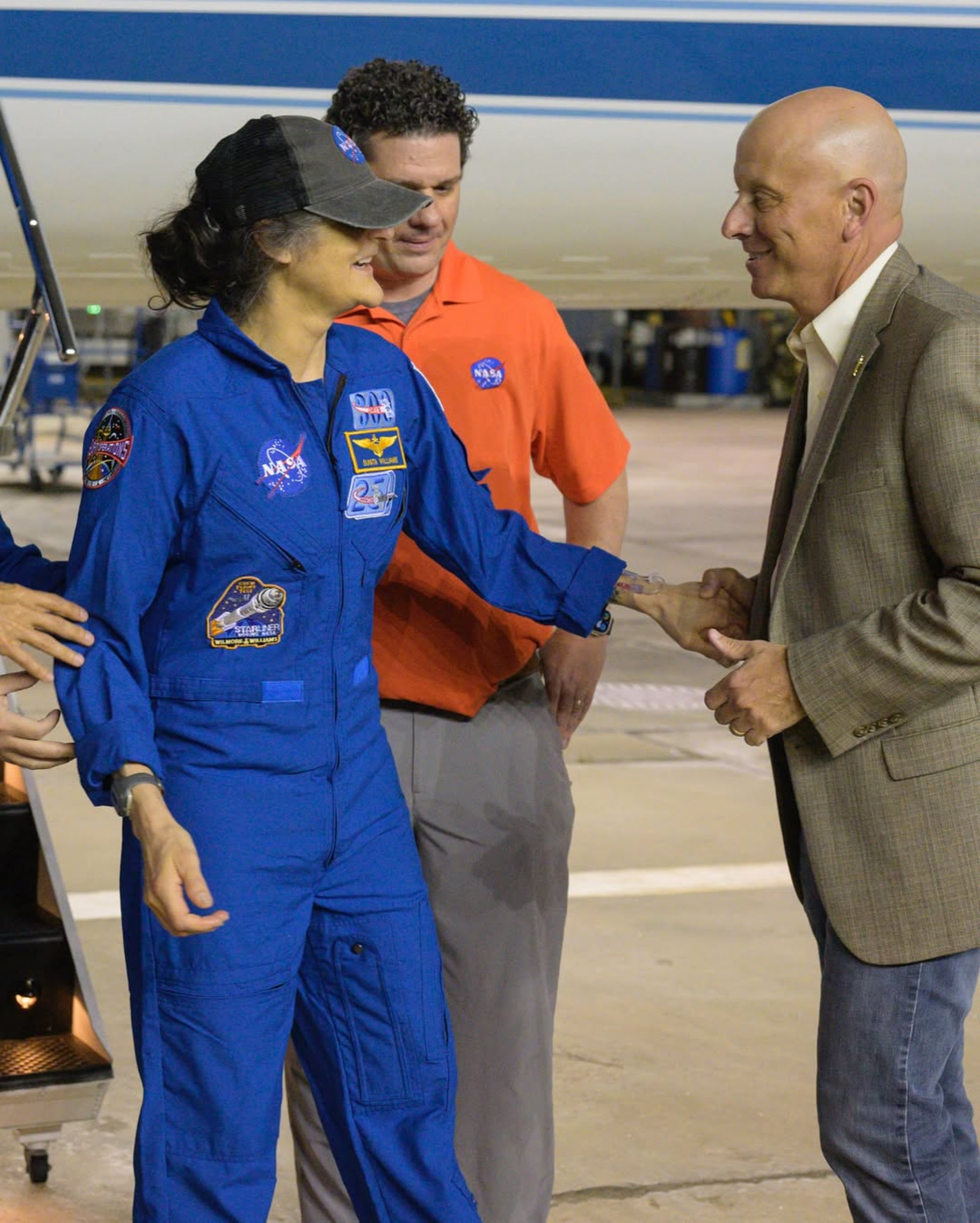 Suni Williams depois que retornou à Terra após ficar preso no espaço por nove meses