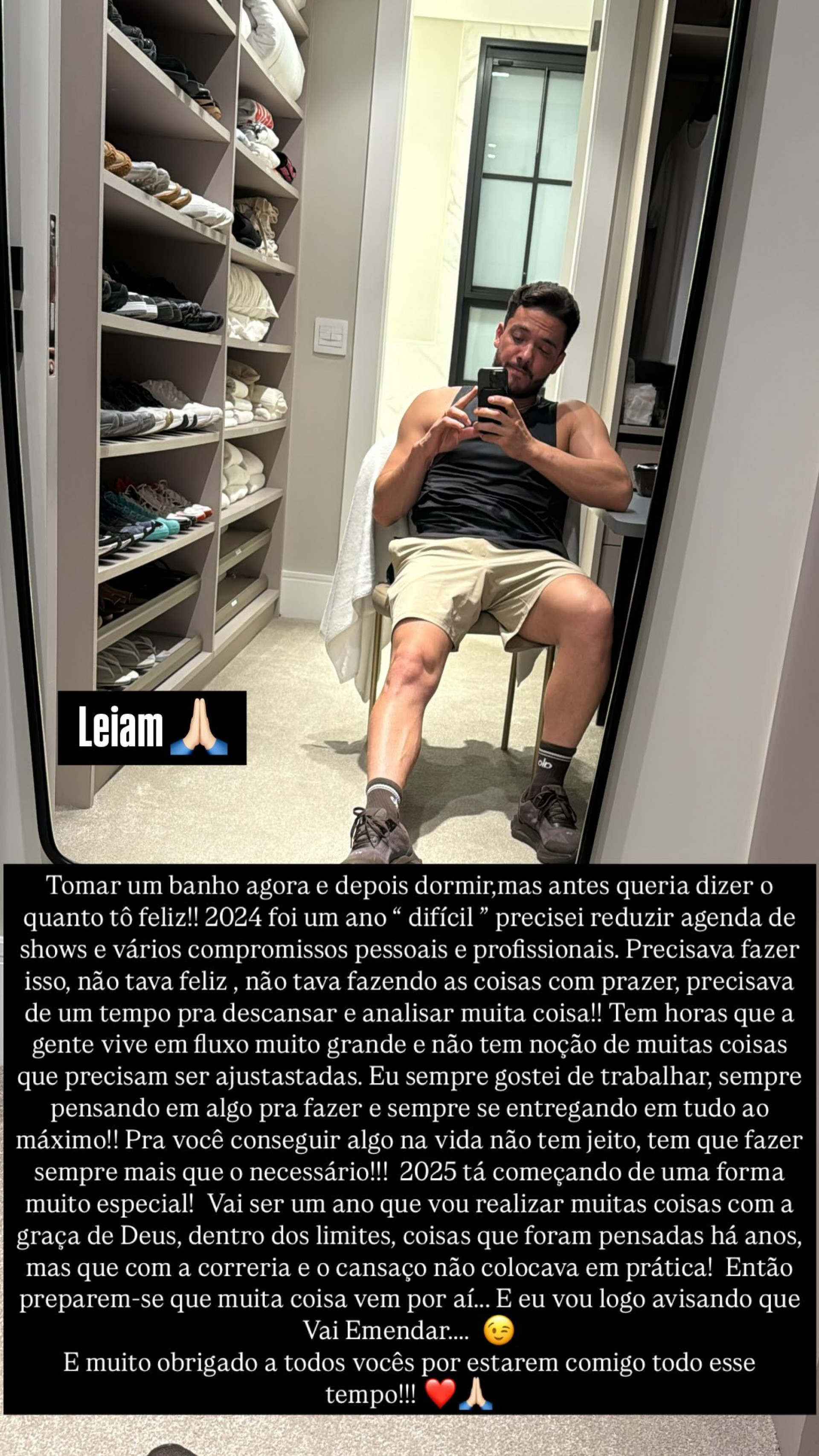 Wesley Safadão desabafa sobre fase difícil  - Reprodução / Instagram 