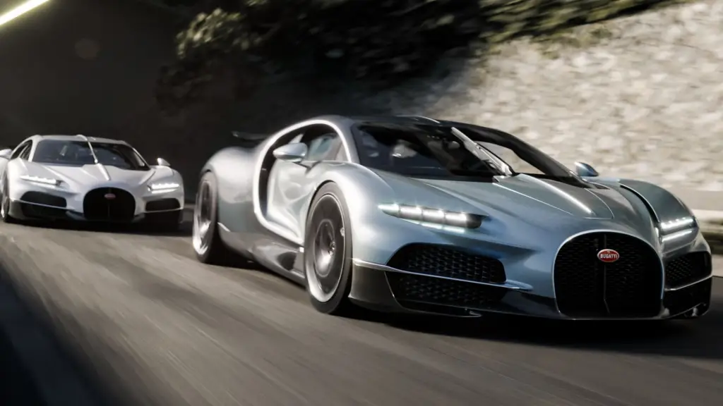 O Bugatti Tourbillon é um supercarro híbrido que possui um motor V16 de 1800 cavalos e pode alcançar 446 km/h - Divulgação /Bugatti