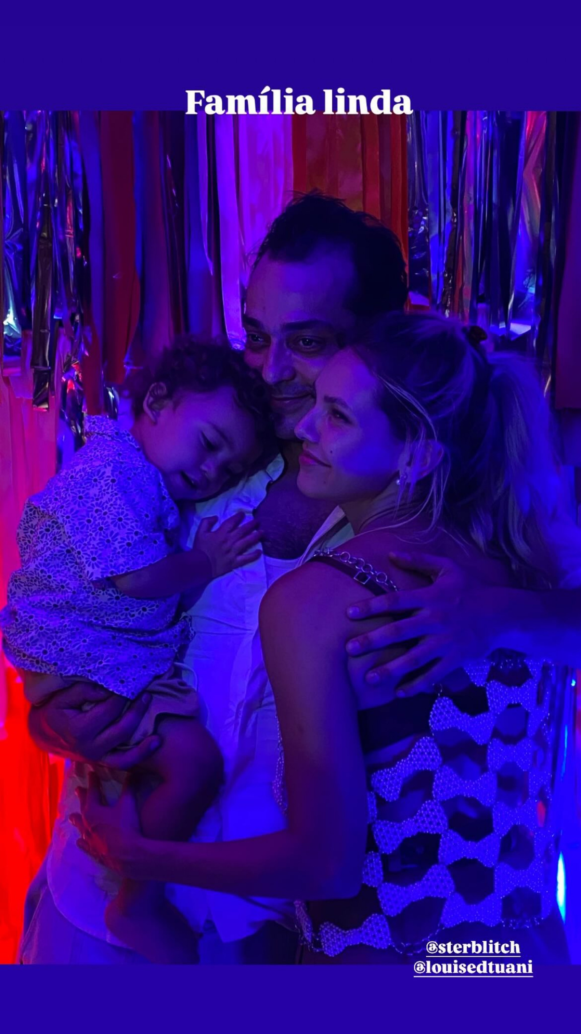 Eduardo Sterblitch, Louise D' Tuani e o filho, Caetano - Reprodução do Instagram