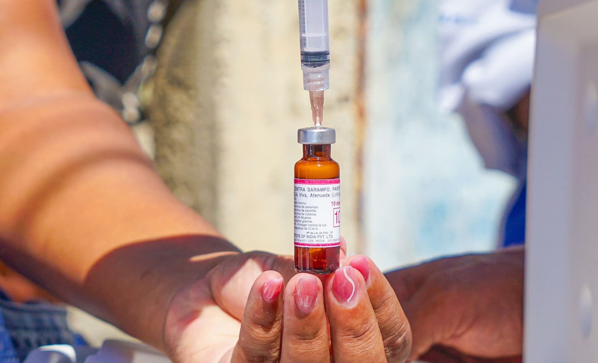 A Secretaria de Sa&uacute;de de S&atilde;o Jo&atilde;o de Meriti realizou uma a&ccedil;&atilde;o conjunta para combater o sarampo - Gilberto Rocha