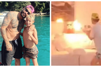 Scooby se pronuncia após vídeo de filho fugindo de lança-chamas viralizar