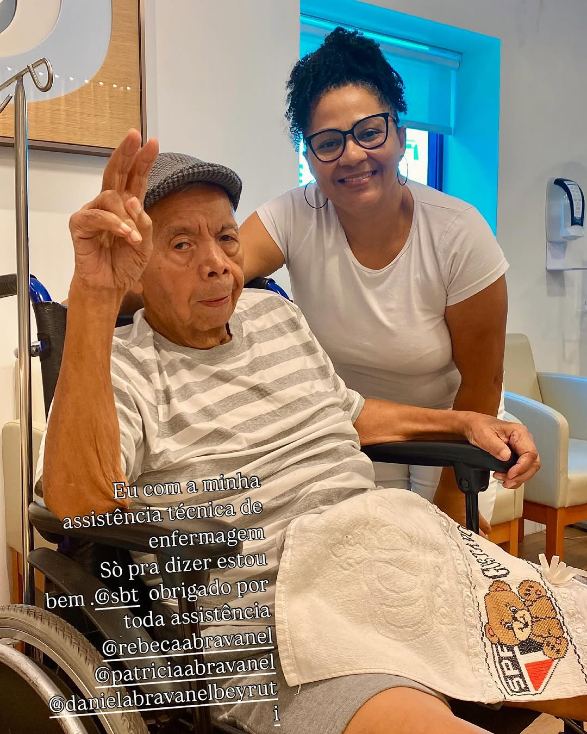 Mulher de Roque falou sobre estado de saúde do assistente de palco - Reprodução/Instagram