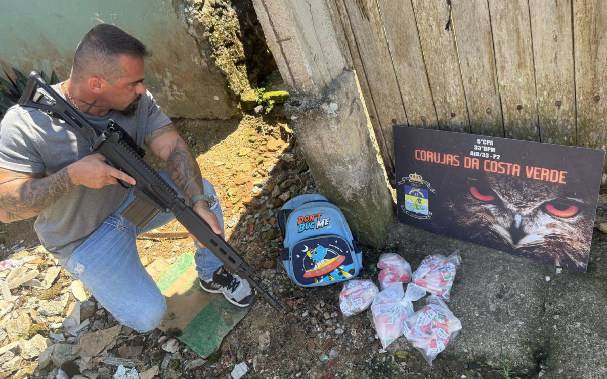 Apreensão no bairro do Frade com o suspeito preso