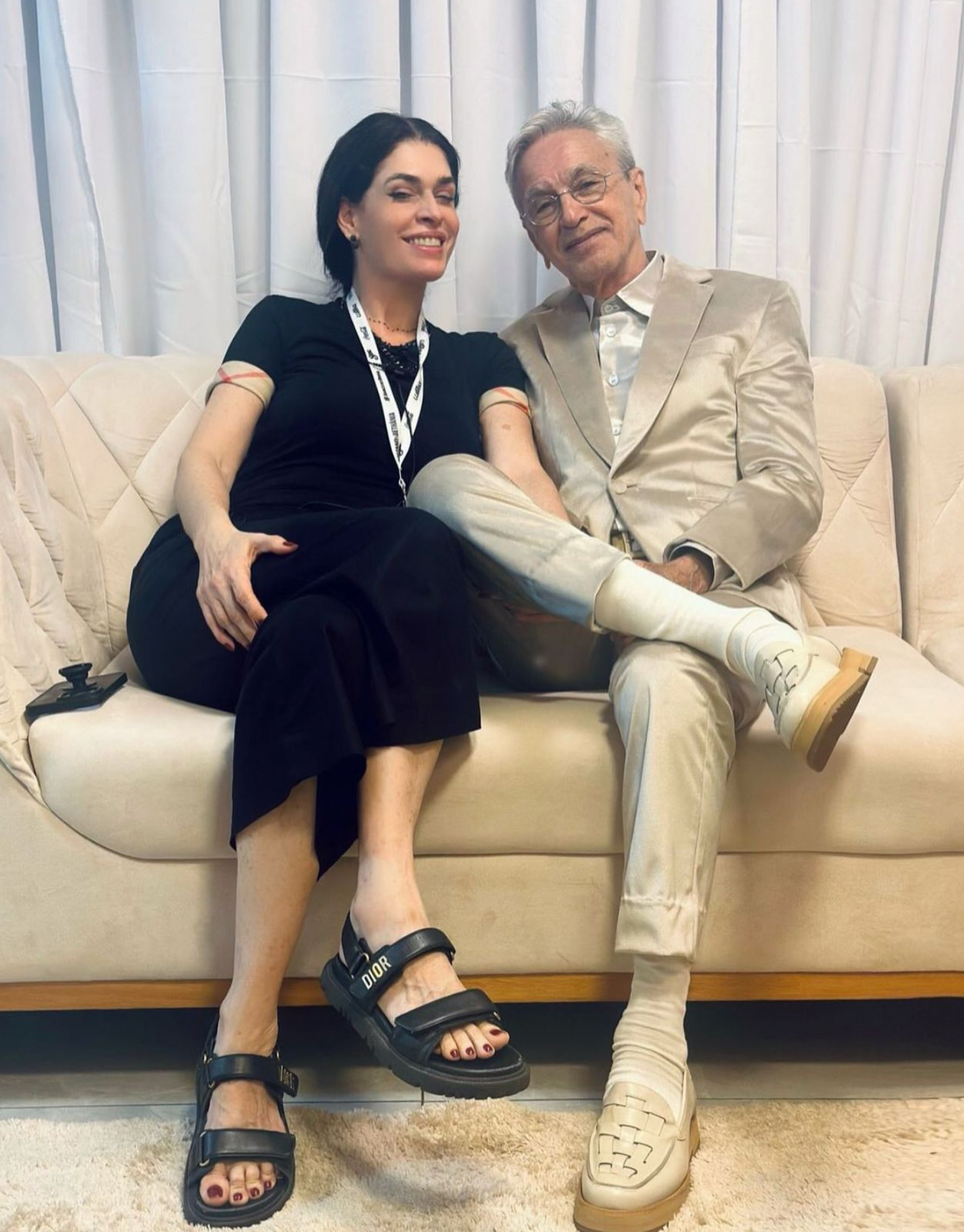 Caetano Veloso faz homenagem no anivers&aacute;rio de 56 anos da mulher, Paula Lavigne
 - Reprodu&ccedil;&atilde;o Instagram