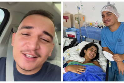 Cantor João Gomes celebra alta da esposa após procedimento cirúrgico