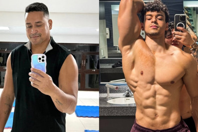 Xanddy compara corpo com o do filho e brinca: 'Ele não tá tão bem'