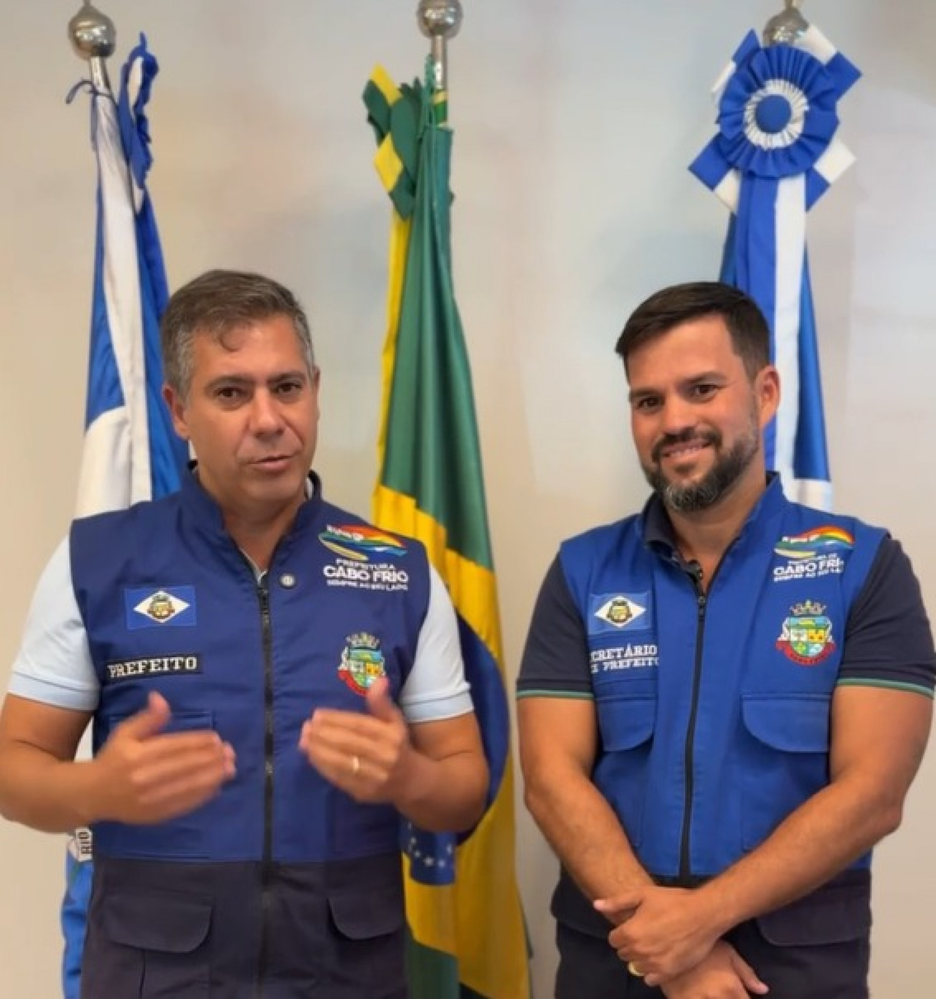 Prefeito Dr. Serginho (PL) e o seu vice, Miguel Alencar (União) 