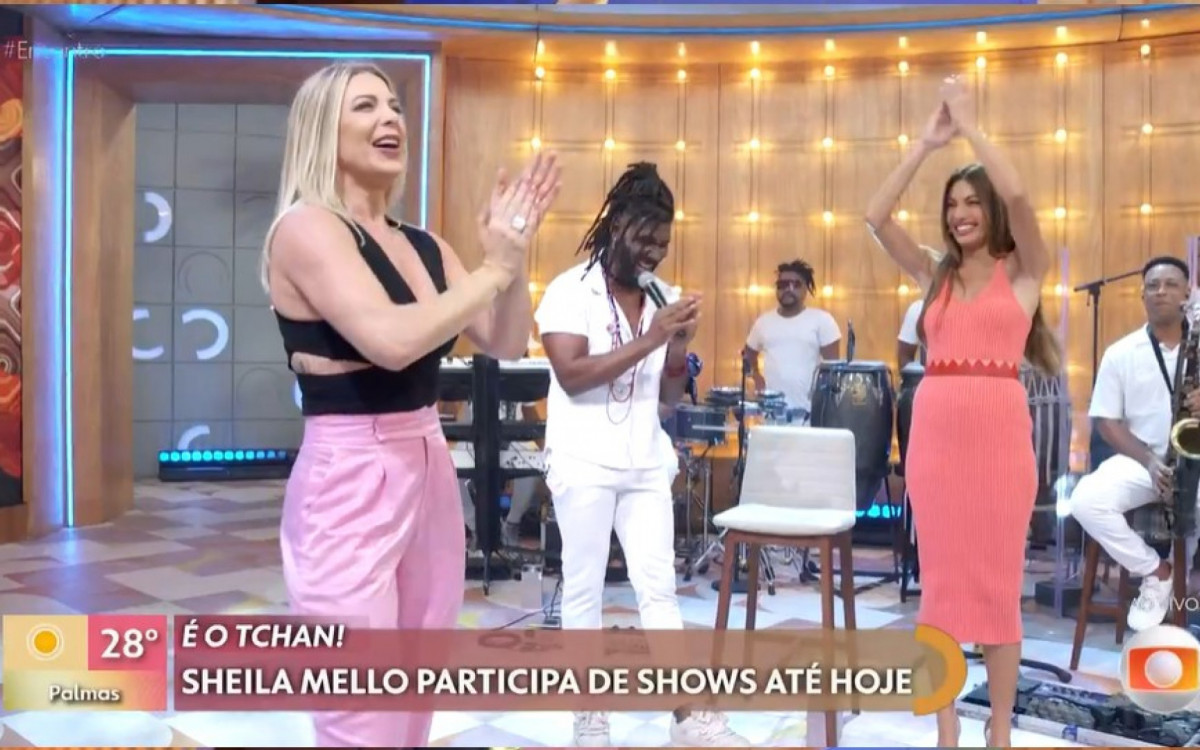 É o Tchan participa do 'Encontro com Patrícia Poeta' - Reprodução/Globo