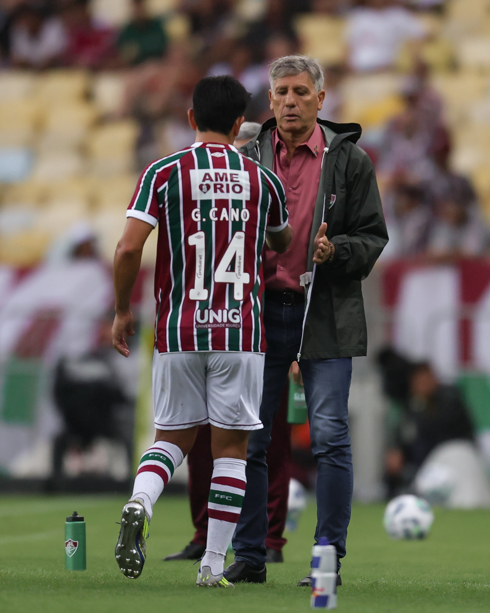 Cano cumprimenta Renato Gaúcho após substituição - Marcelo Gonçalves/Fluminense FC