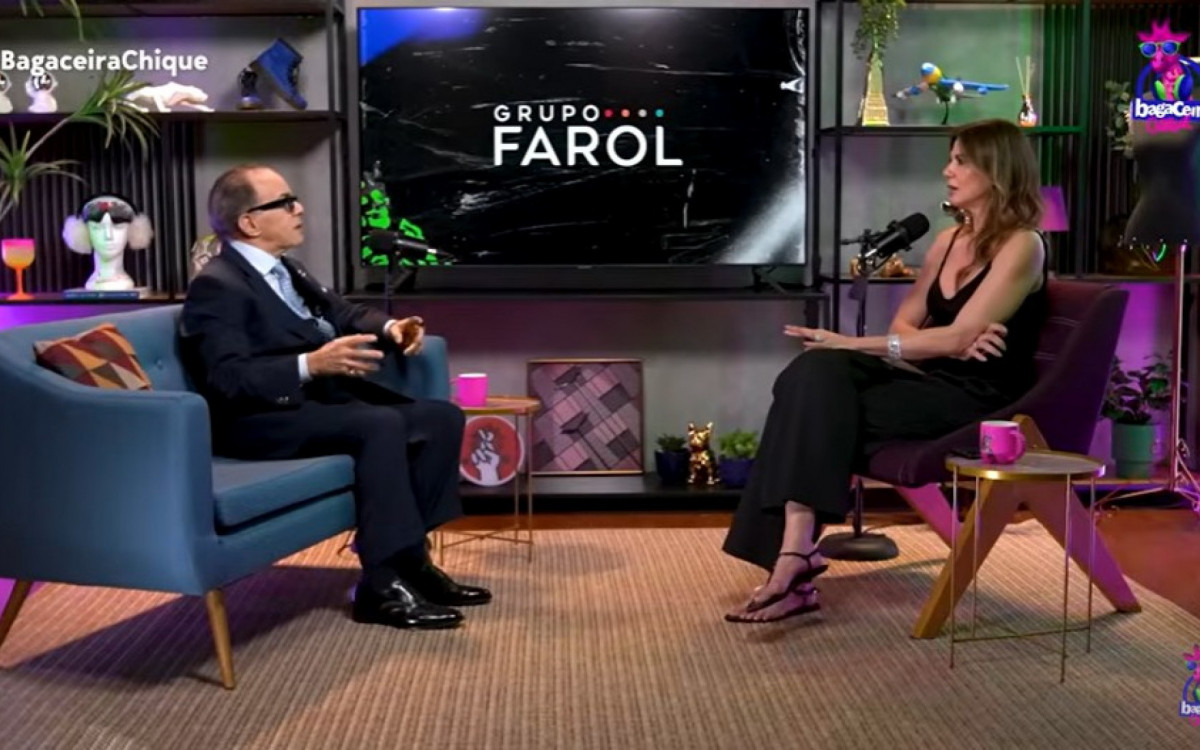 Chiquinho Scarpa e Luciana Gimenez no podcast Bagaceira Chique - Reprodução/Youtube