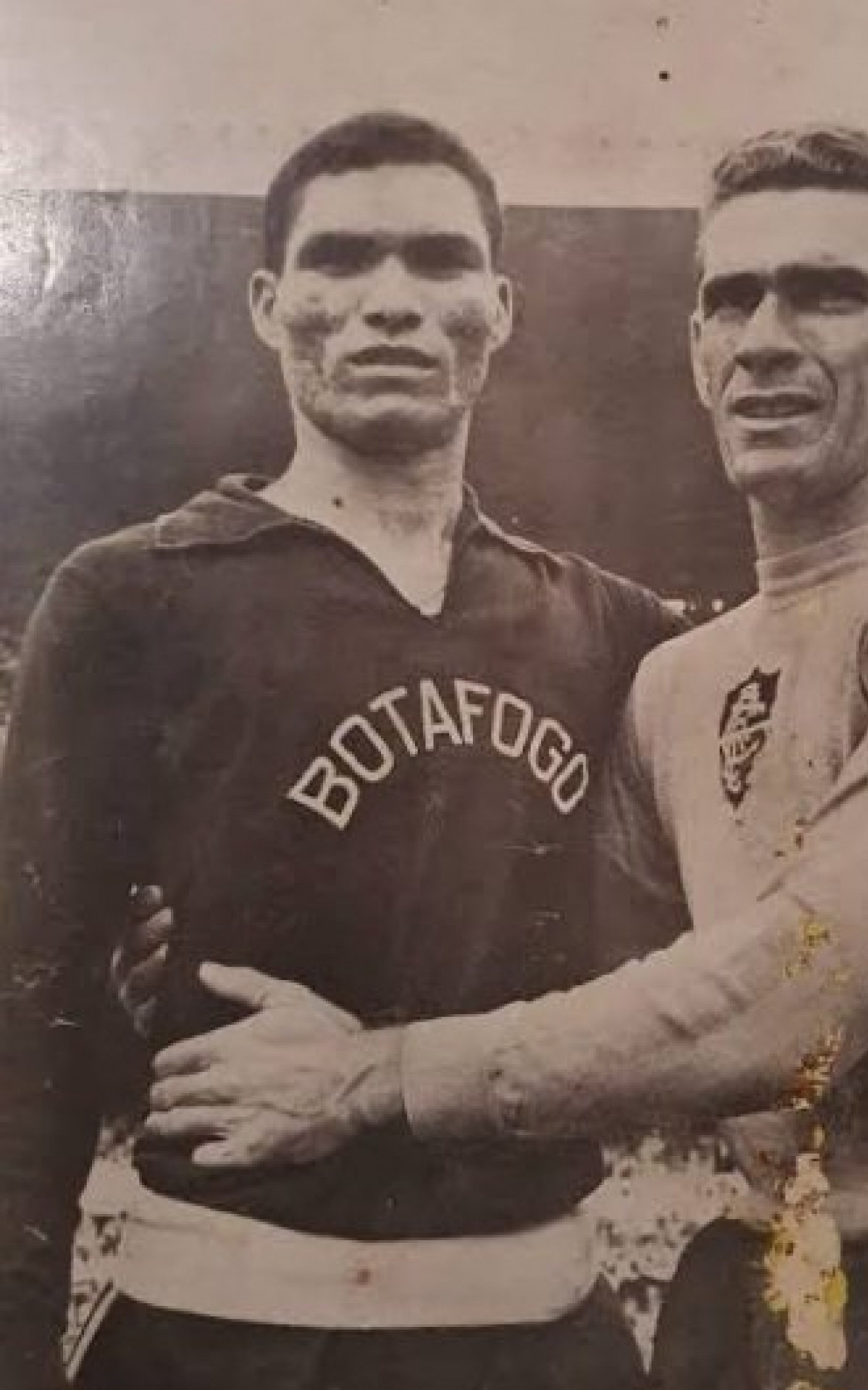 Manga ao lado de Castilho, grande ídolo do Fluminense