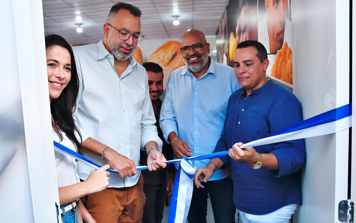 Mariana Malta, Márcio Canella, Marcelo Canella e Diogo Bastos na inauguração do Complexo da Cidadania