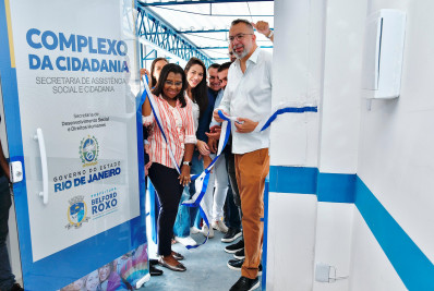 Prefeito Canella e secretária de Estado Rosângela Gomes inauguram Complexo de Cidadania em Belford Roxo