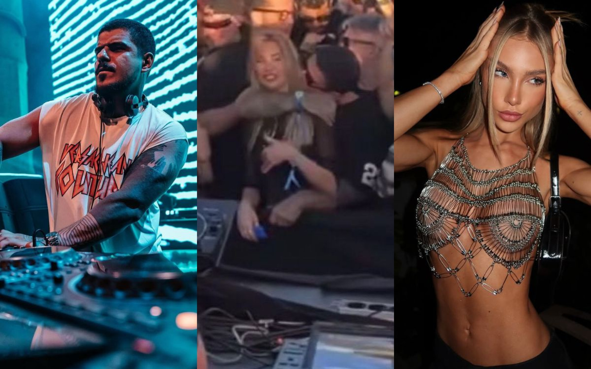 DJ Vintage Culture pediu desculpas para a namorada Sara Hardel depois de ser flagrado com loira misteriosa - Reprodução / Redes Sociais