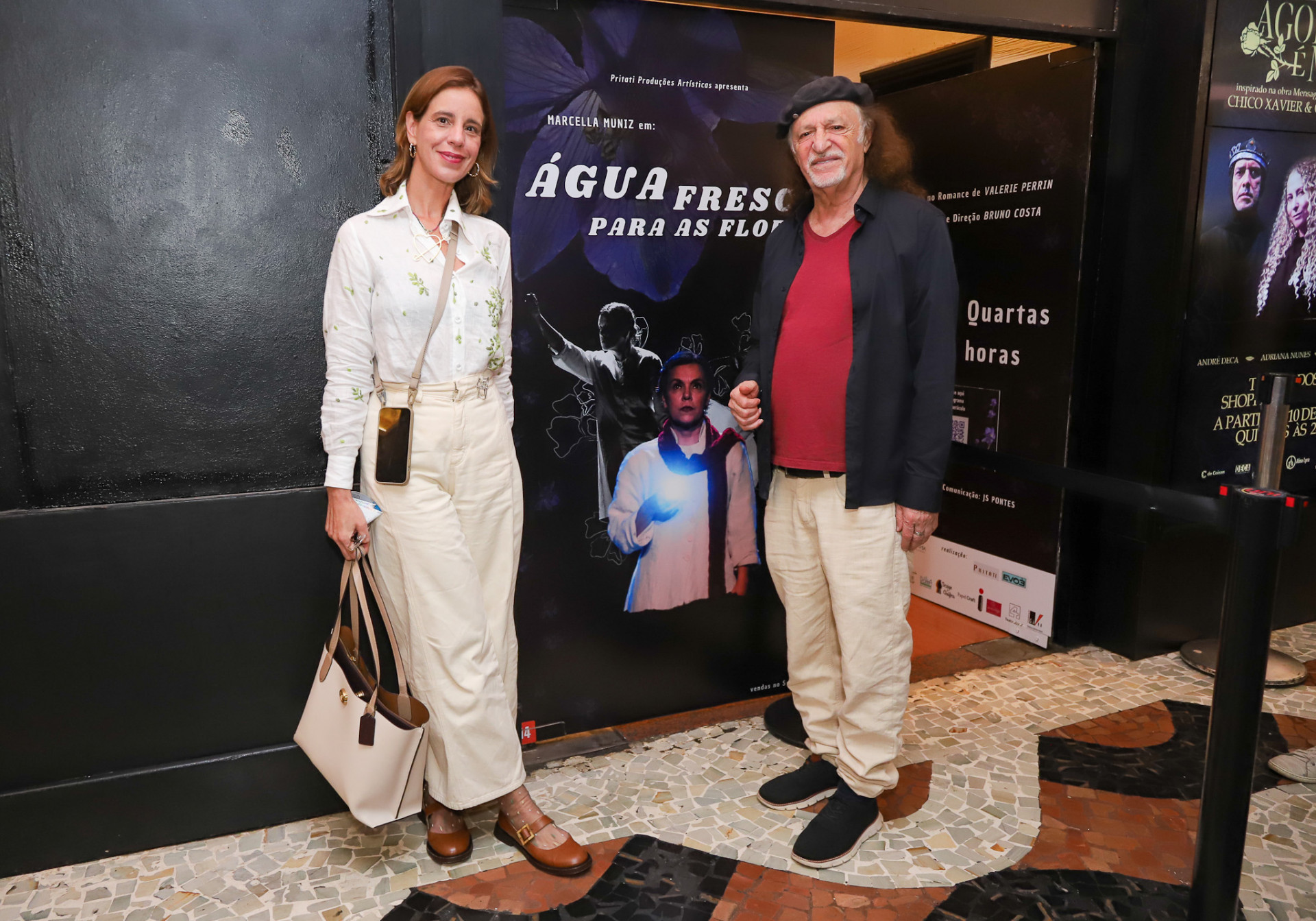 Yanê Montenegro e Alceu Valença em estreia de peça - Thiago Mattos / Brazil News