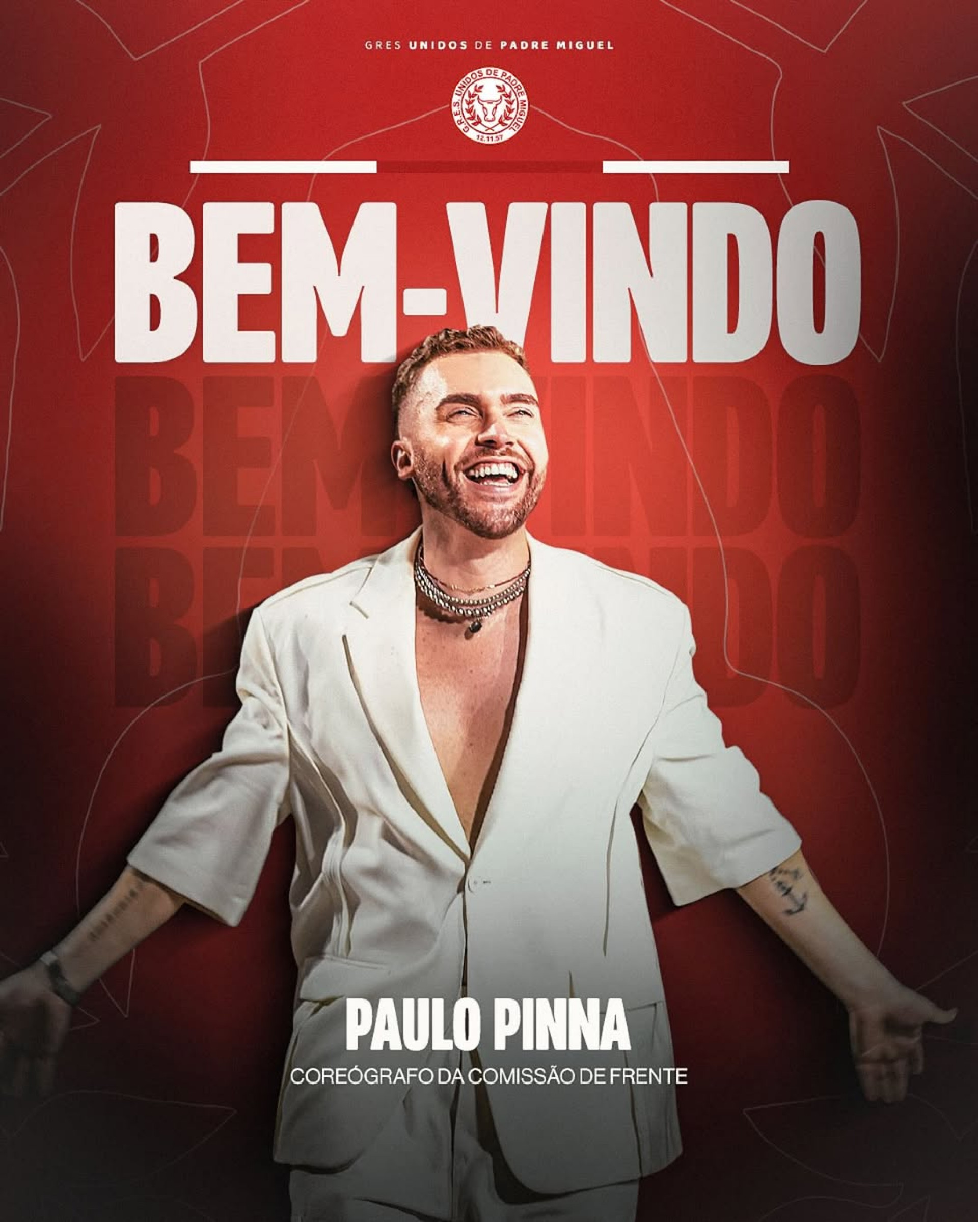 Paulo Pinna é o novo coreógrafo da comissão de frente da Unidos de Padre Miguel - Reprodução / Instagram