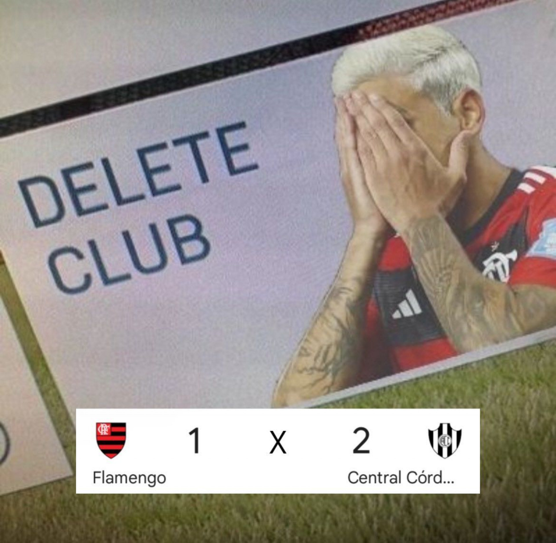 Torcida do Flamengo ficou irritada com a derrota para o Central Córdoba - Reprodução/X @samengo_ofc