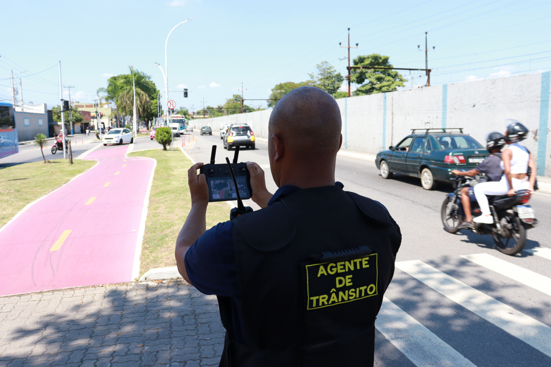 Agentes do CCO realizaram o monitoramento dos arredores do local - Cesar de Oliveira/ PMM
