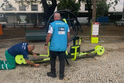 Academias da terceira idade em praças do Rio começam a ser revitalizadas