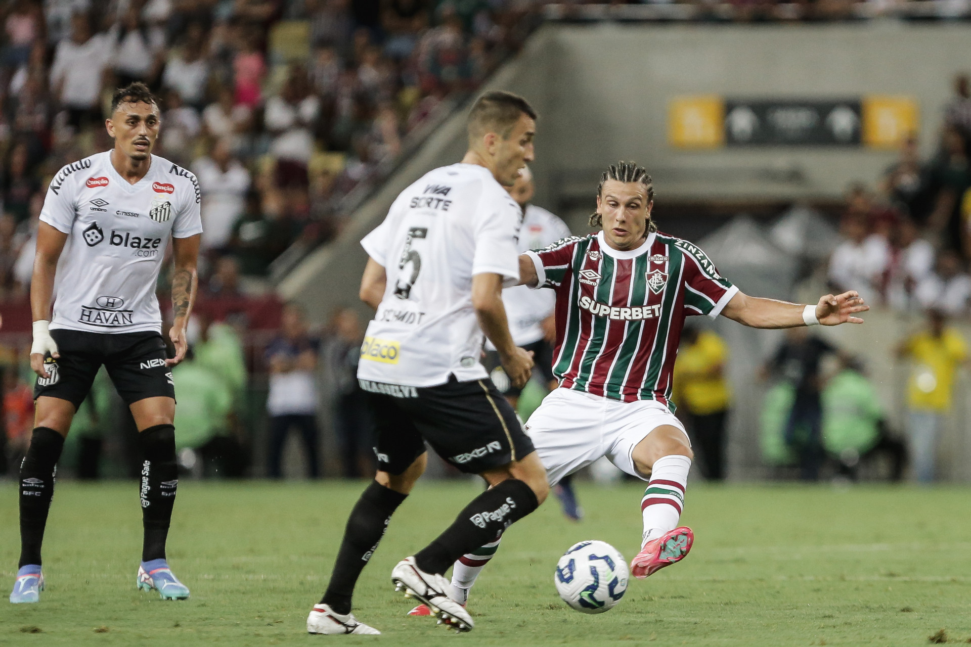 Fluminense e Santos se enfrentaram no Maracanã - Lucas Merçon/Fluminense