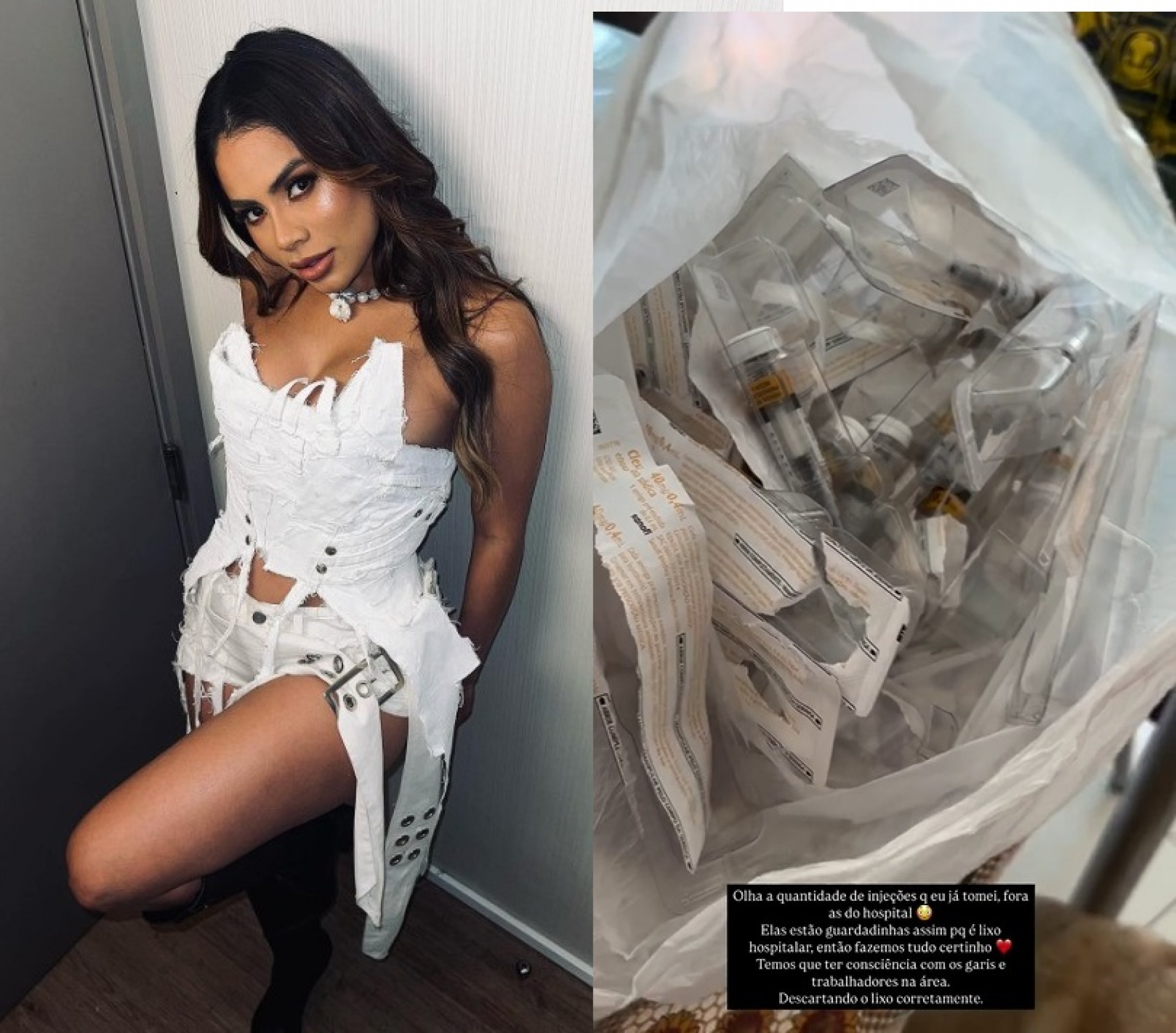 Lexa mostrou injeções que está tomando para realizar exame  - Reprodução/Instagram 