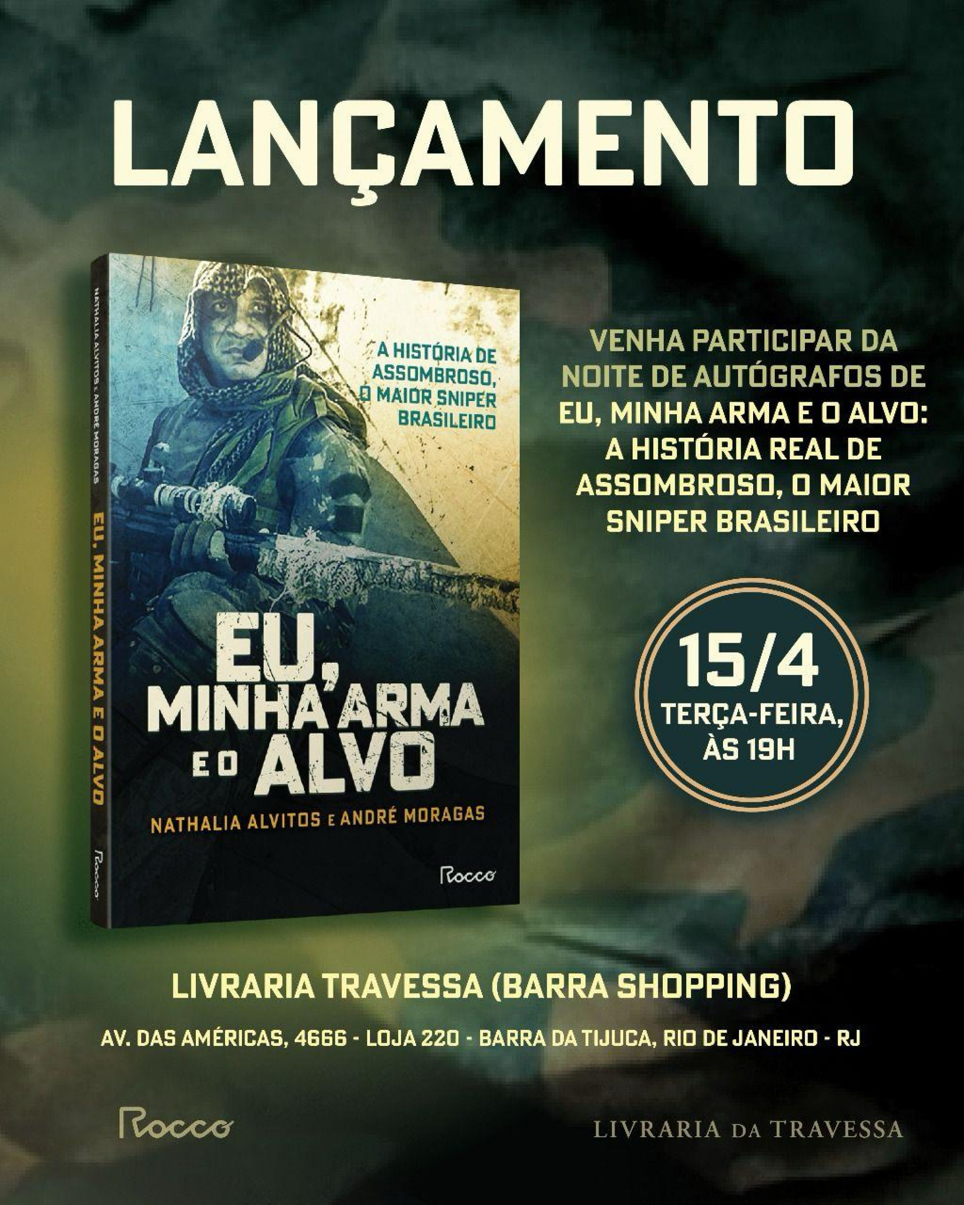 Na foto do card, Assombroso durante uma das missões no Haiti