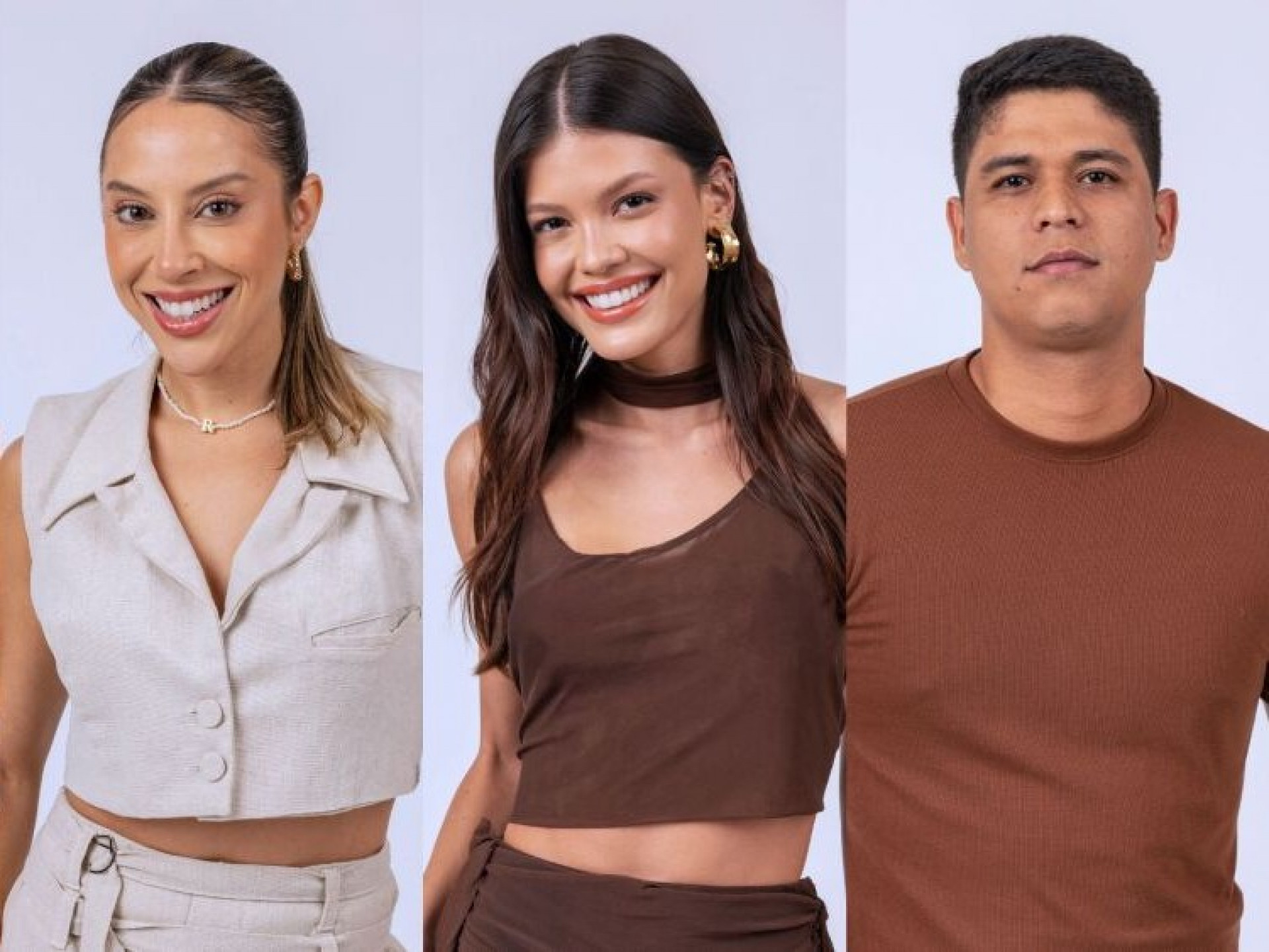 Renata, Vitória Strada e Guilherme do 'BBB 25' - Reprodução / TV Globo