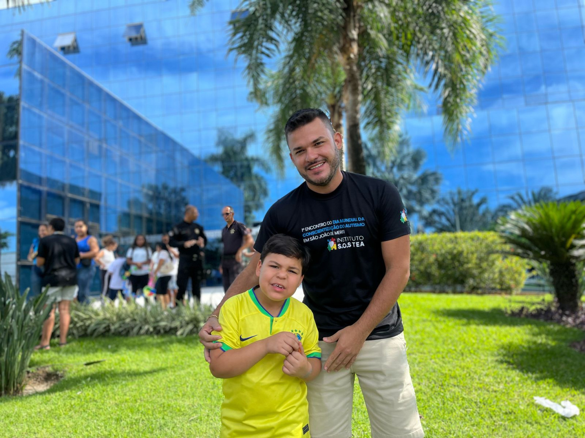 Igor Gringo, pai de Jo&atilde;o Bento, de 7 anos, refor&ccedil;ou a import&acirc;ncia do movimento - Sabryna Delfin/ PMSJM