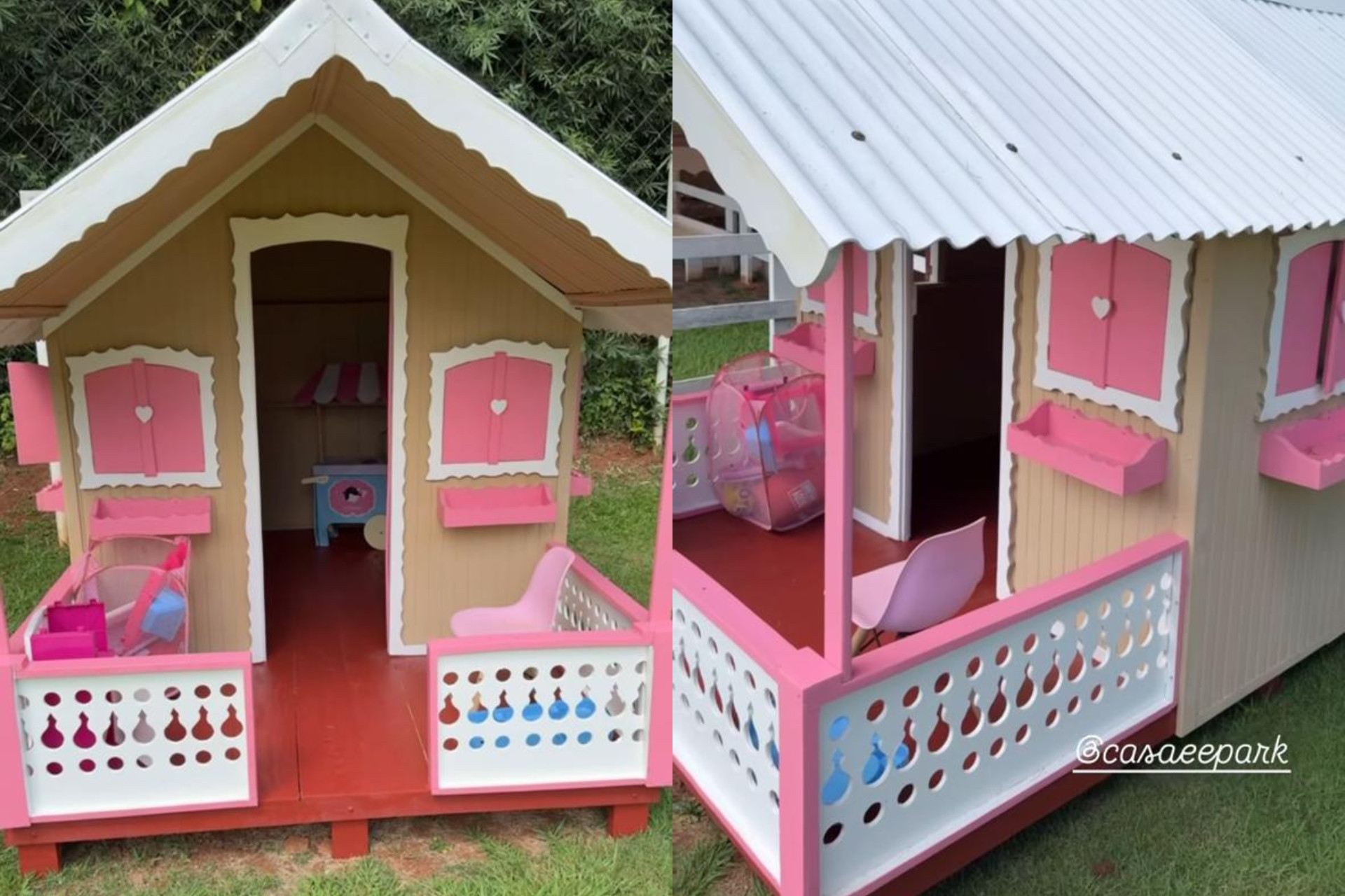 Poliana Rocha mostra casinha de madeira que construiu para as netas - Reprodução / Instagram 