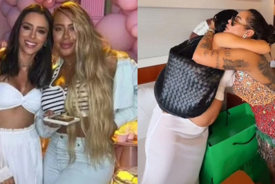 Rafaella presenteia Bruna Biancardi com bolsa de luxo e web reage