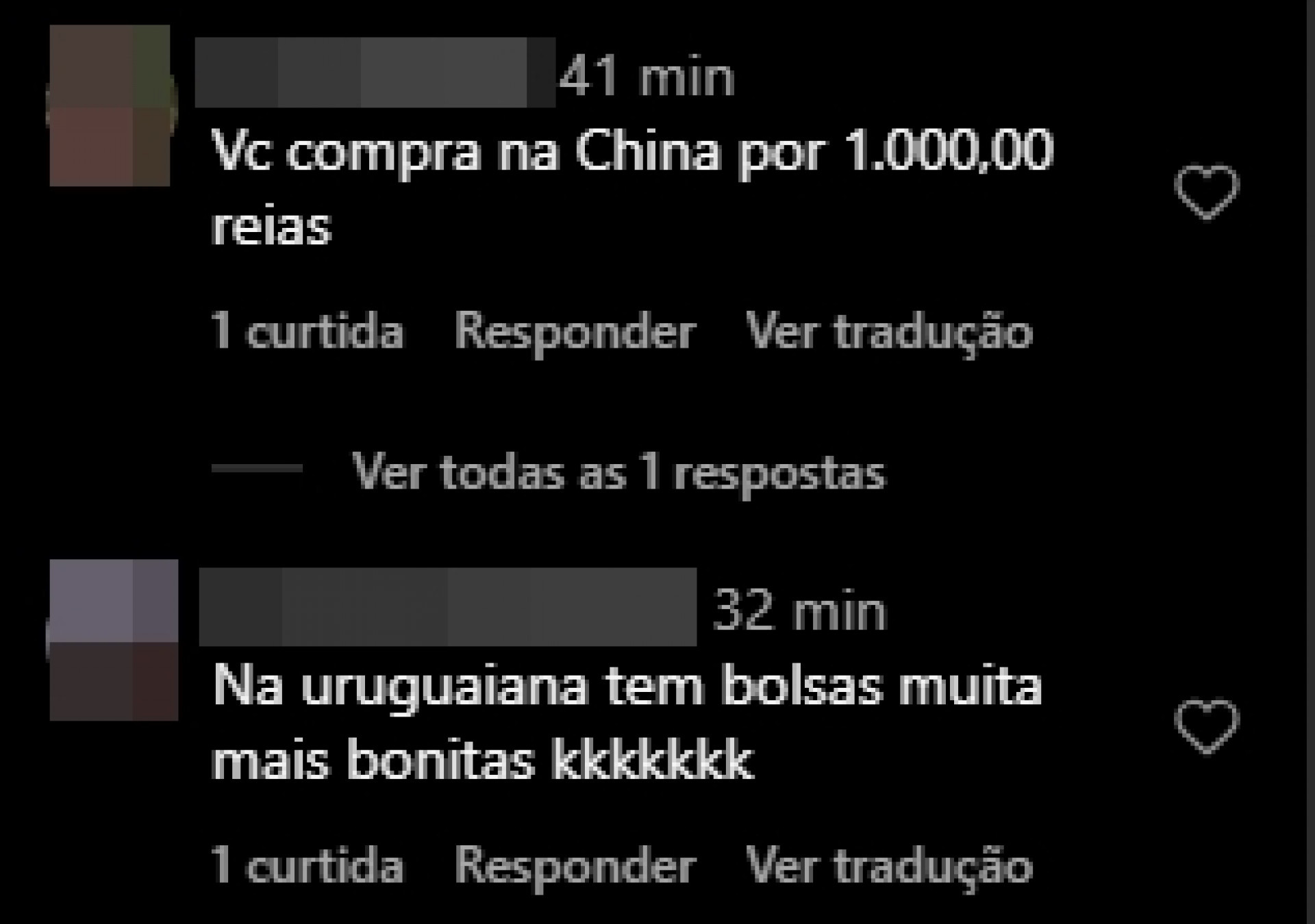 Print tirada de uma página no Instagram - Reprodução/Instagram